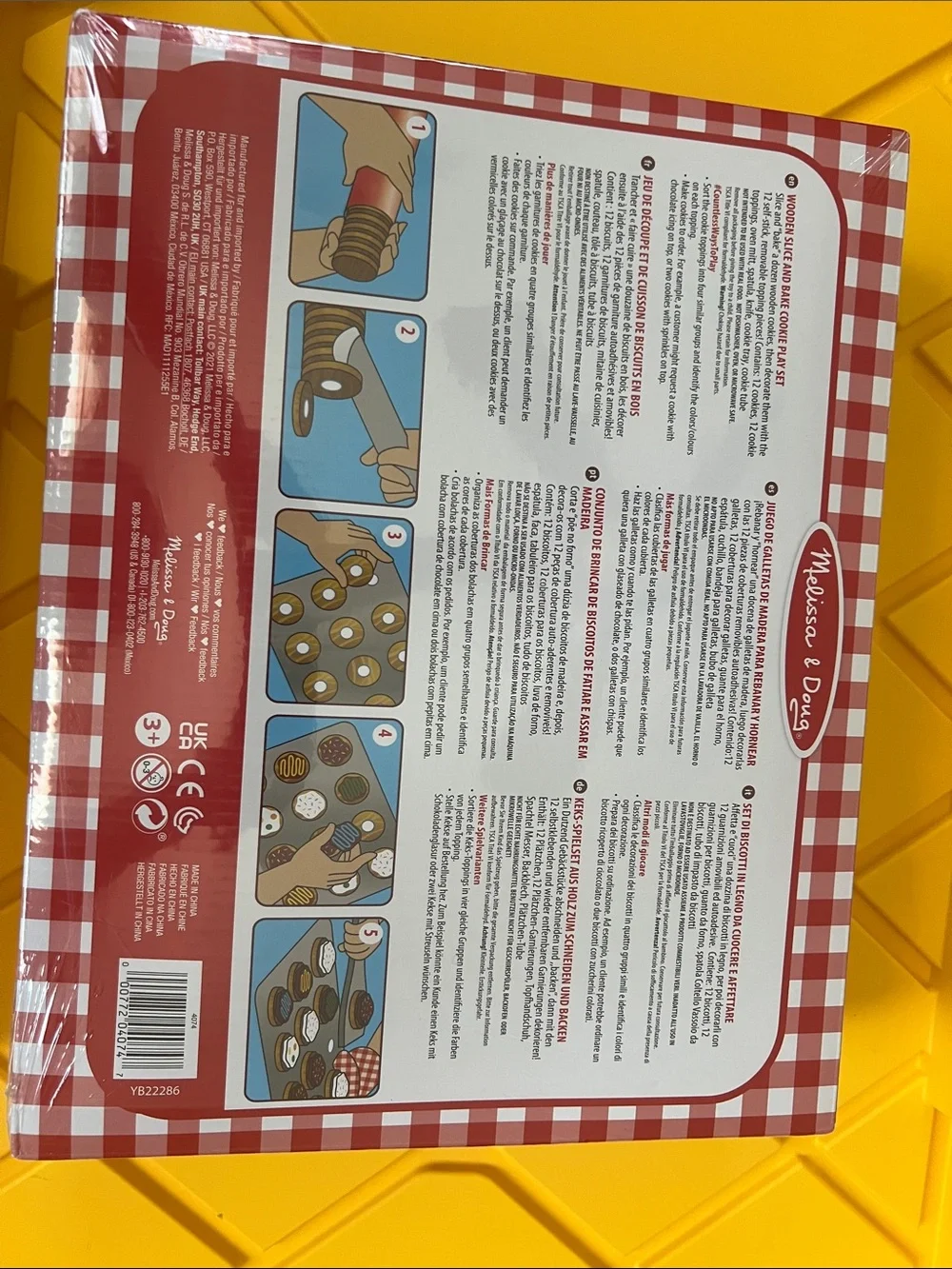 Melissa & Doug Red and White Gingham Cookie Play Set